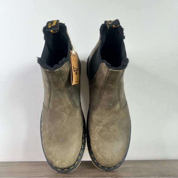 Dr. Martens 2976 Fleece Lined Olive Unisex Chelsea Boot Size 11 or 12 SKU#241009 - Picture 8 of 11